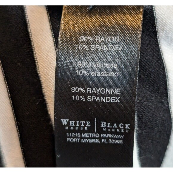 White House Black Market Size M Dress Striped Shift Stretch Casual Nautical - Picture 6 of 9